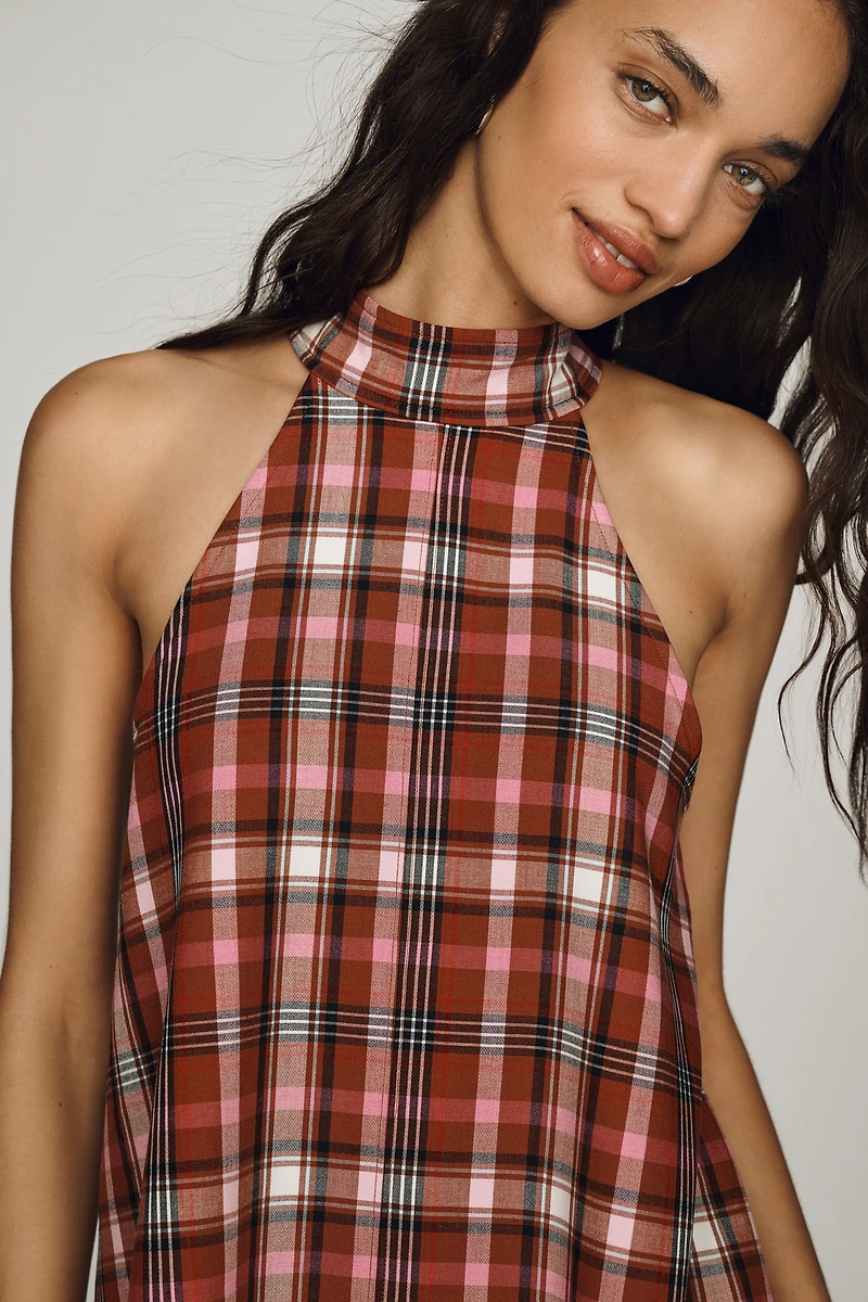 Maeve Keiko Halter Mini Dress