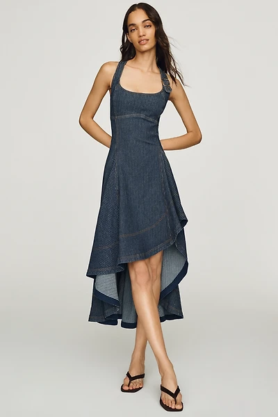 Pilcro Denim High-Low Midi Dress