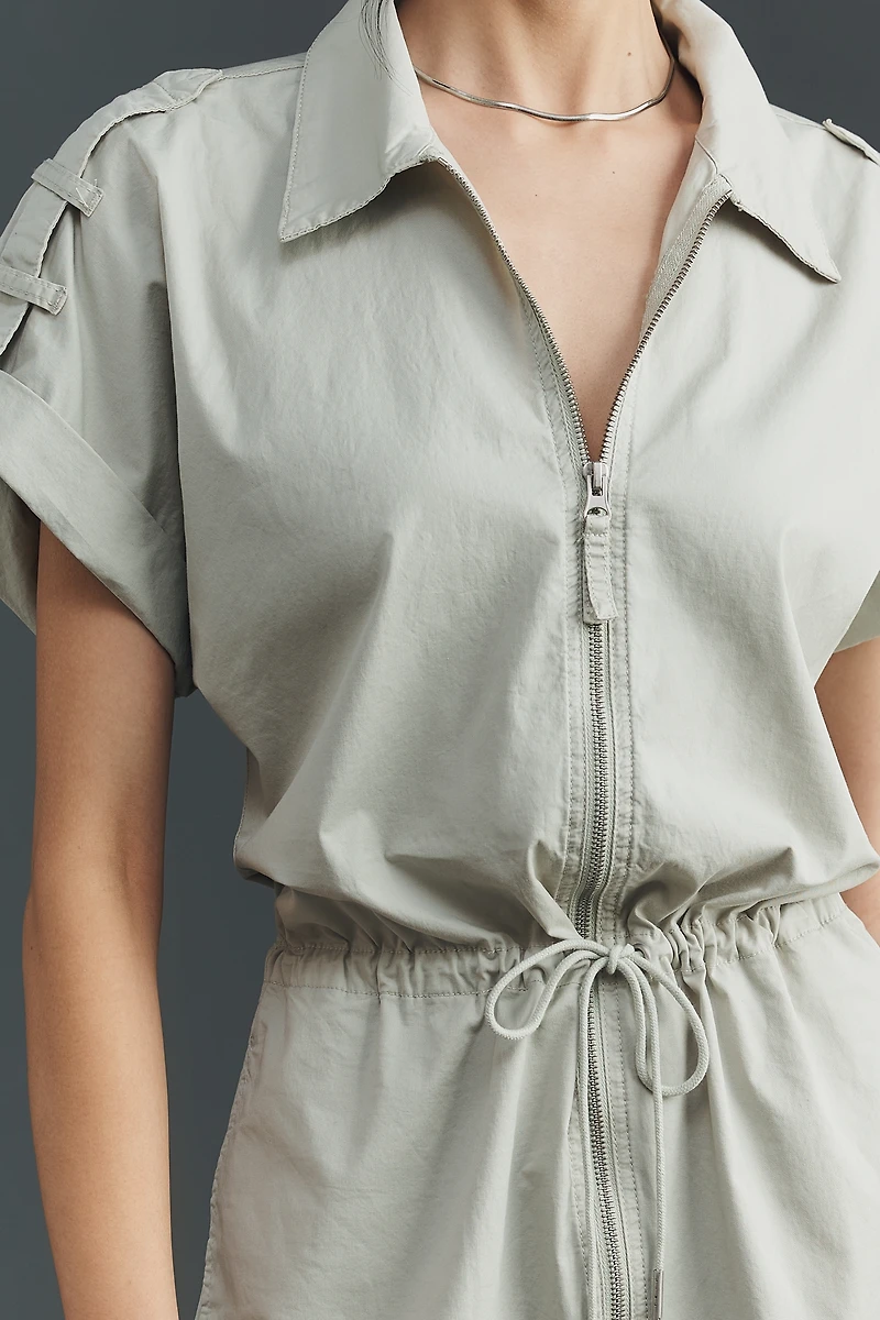 Pistola Meg Short-Sleeve Zip-Front Dress
