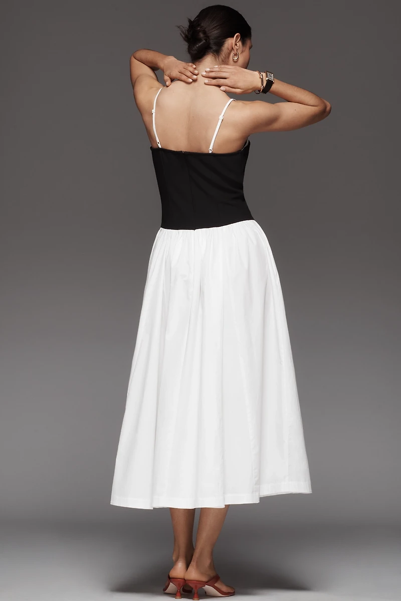 By Anthropologie Twofer Peekaboo Midi Dress