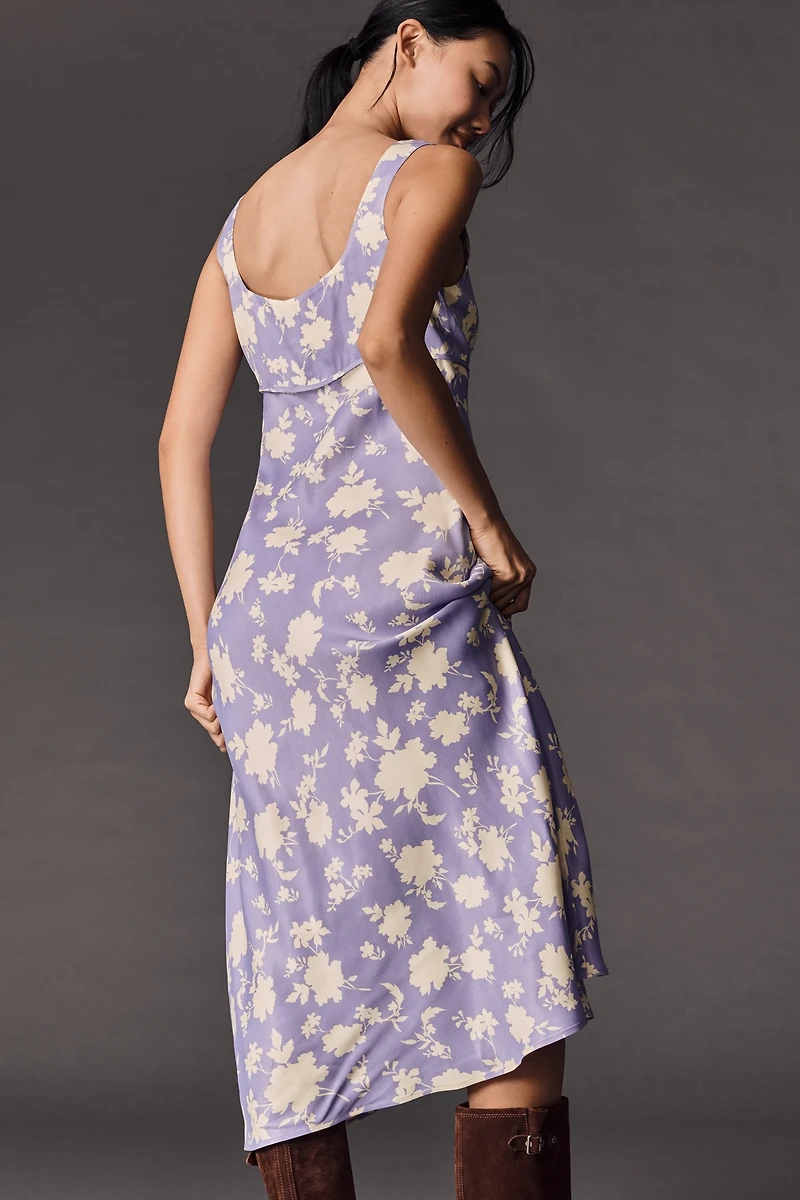 Maeve Square-Neck Midi Slip Dress
