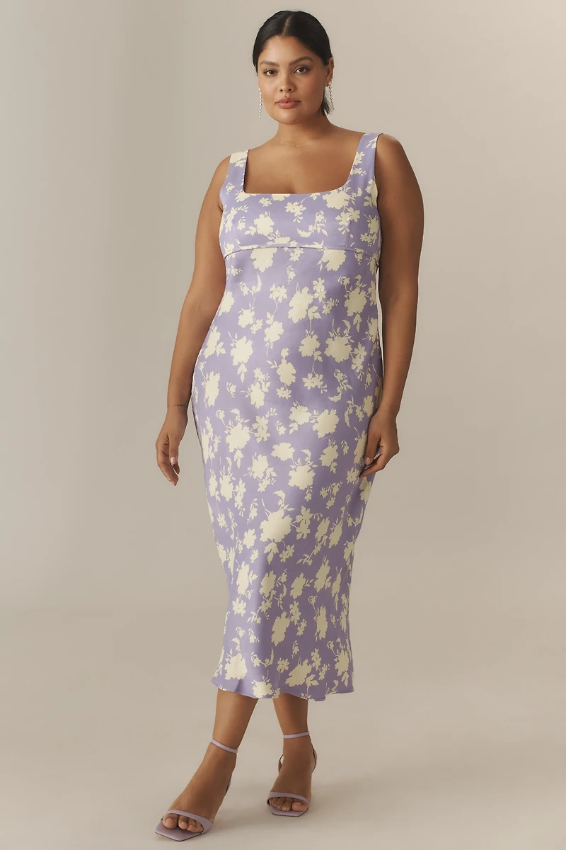 Maeve Square-Neck Midi Slip Dress