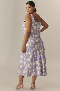 Maeve Square-Neck Midi Slip Dress