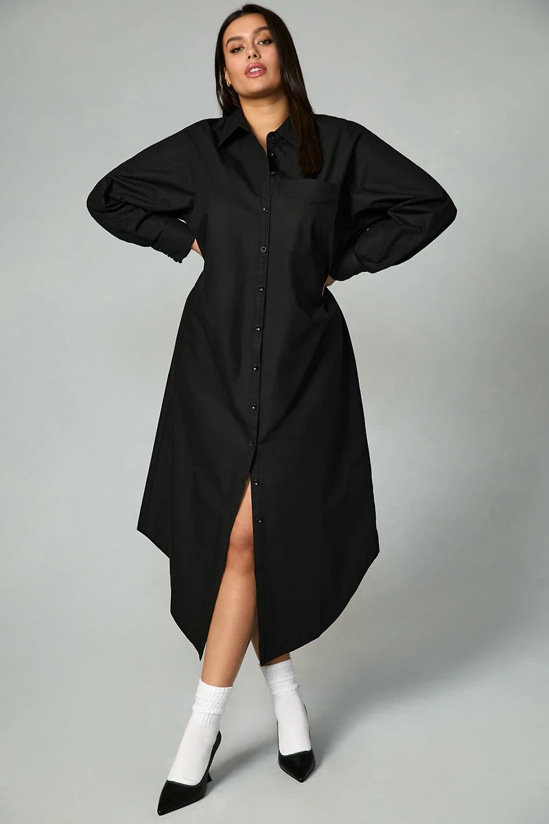 The Soren Long-Sleeve Shirt Dress by Maeve