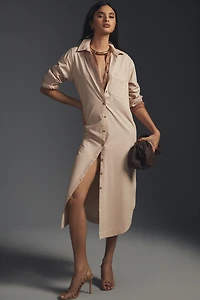 The Soren Long-Sleeve Shirt Dress by Maeve