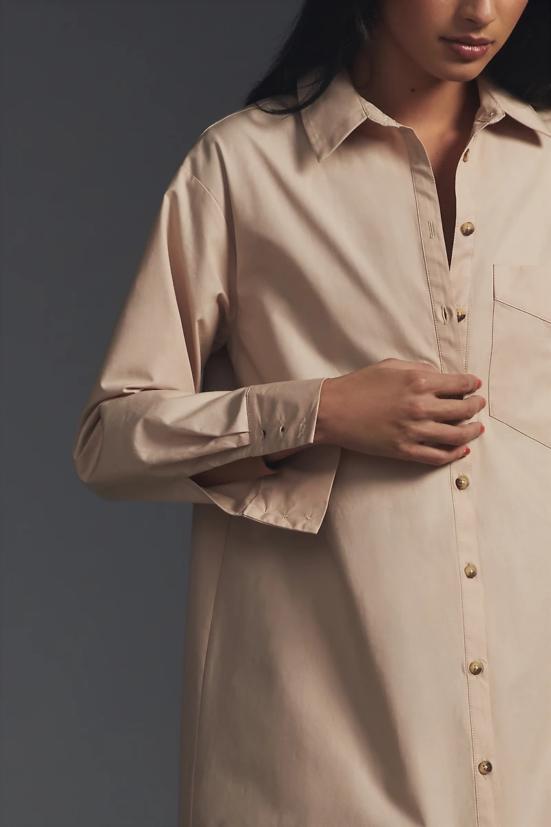 The Soren Long-Sleeve Shirt Dress by Maeve