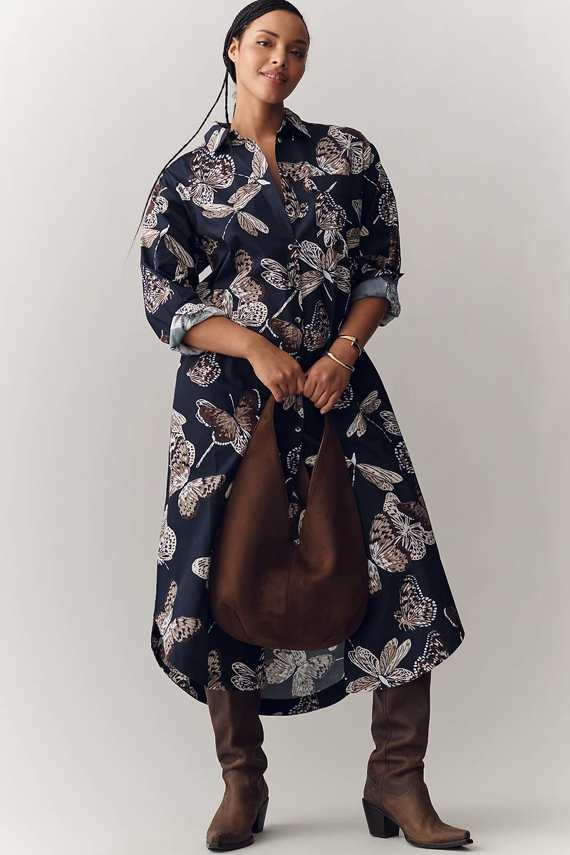 The Soren Long-Sleeve Shirt Dress by Maeve