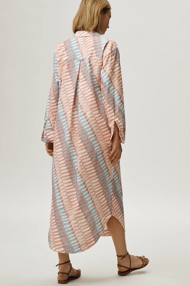 The Soren Long-Sleeve Shirt Dress by Maeve