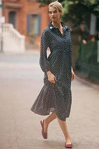 Maeve Bettina Cotton Midi Shirt Dress
