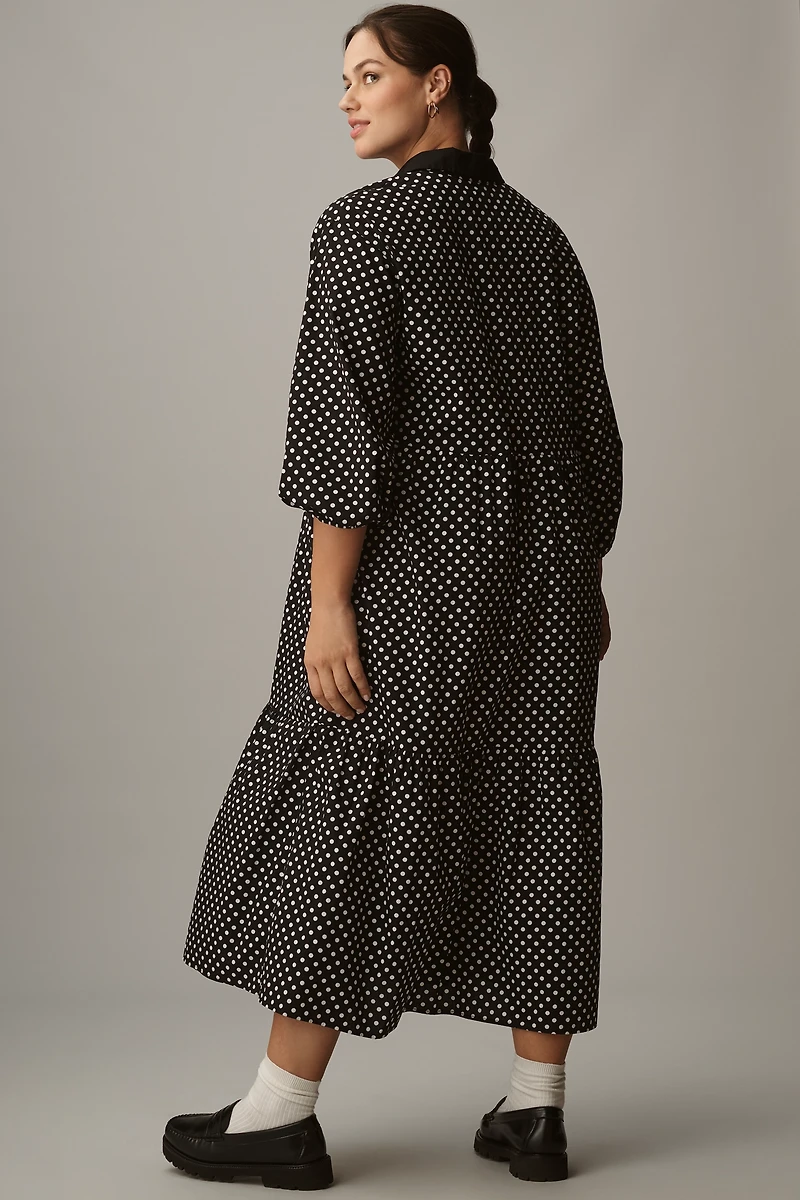 Maeve Bettina Cotton Midi Shirt Dress