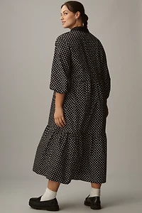 Maeve Bettina Cotton Midi Shirt Dress