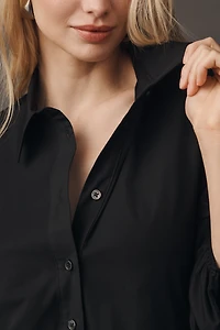 The Bettina Tiered Mini Shirt Dress by Maeve