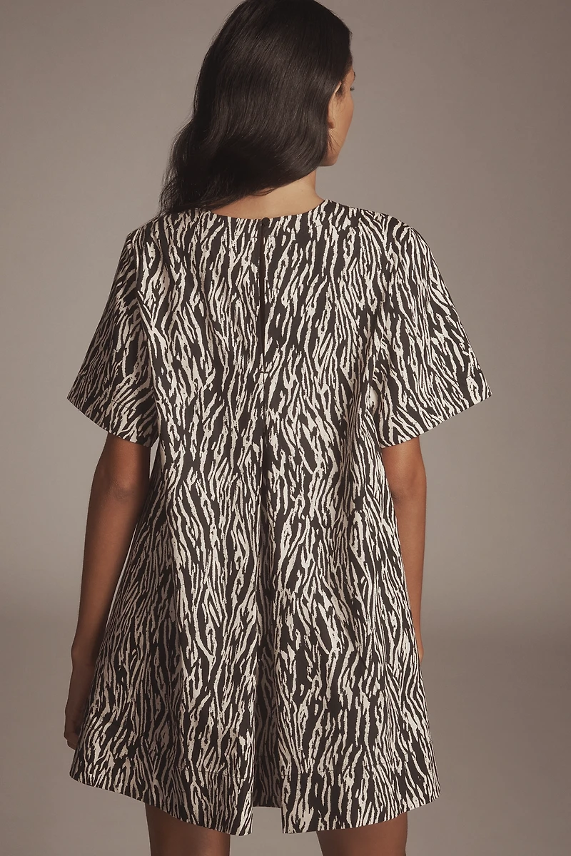 The Emmy Short-Sleeve Swing Mini Dress by Maeve