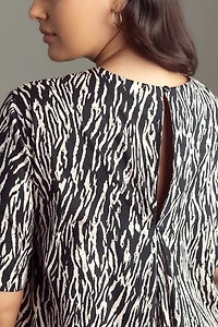 The Emmy Short-Sleeve Swing Mini Dress by Maeve