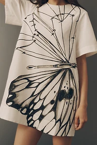 The Emmy Short-Sleeve Swing Mini Dress by Maeve