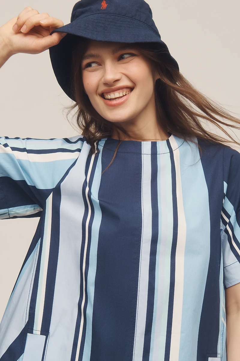The Emmy Short-Sleeve Swing Mini Dress by Maeve