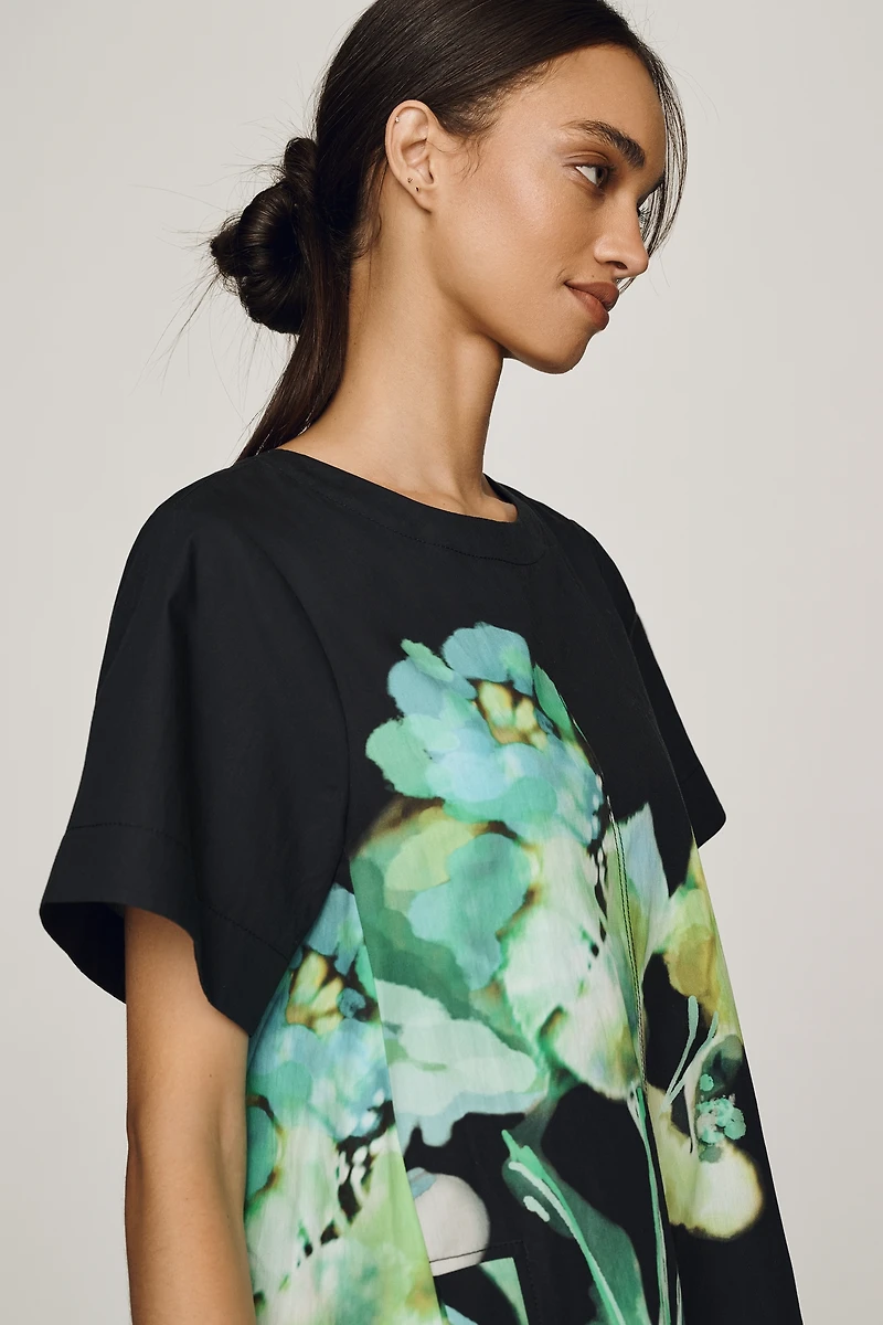 Emmy Short-Sleeve Swing Mini Dress by Maeve