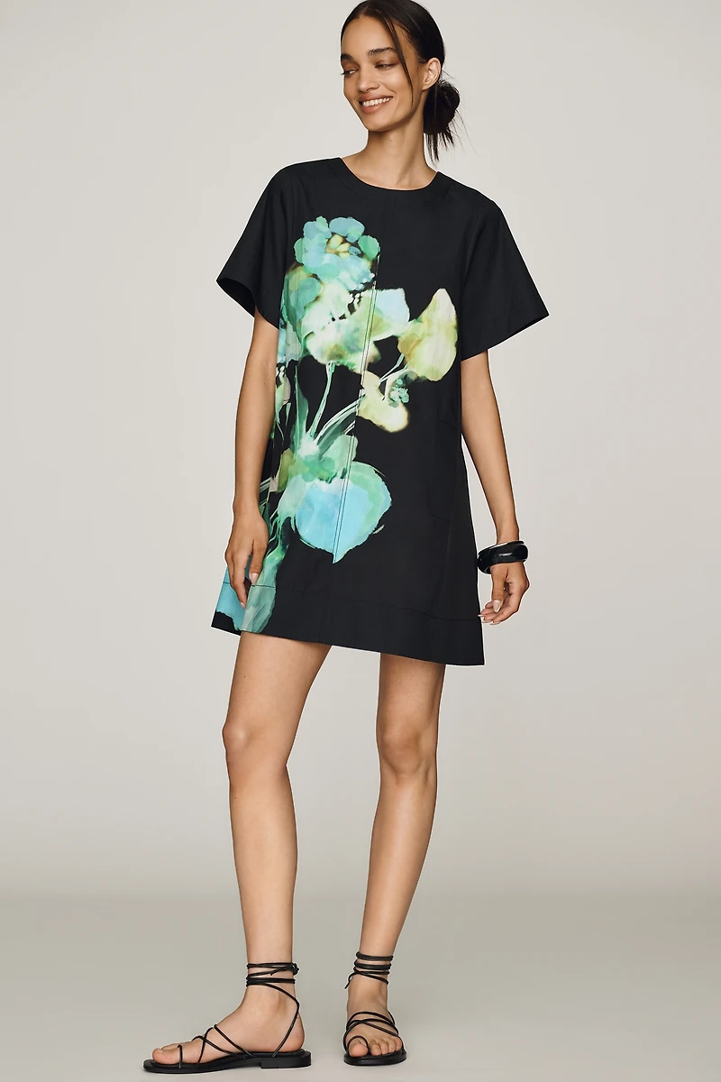 Emmy Short-Sleeve Swing Mini Dress by Maeve