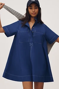 Jeannie Short-Sleeve A-Line Mini Dress by Maeve