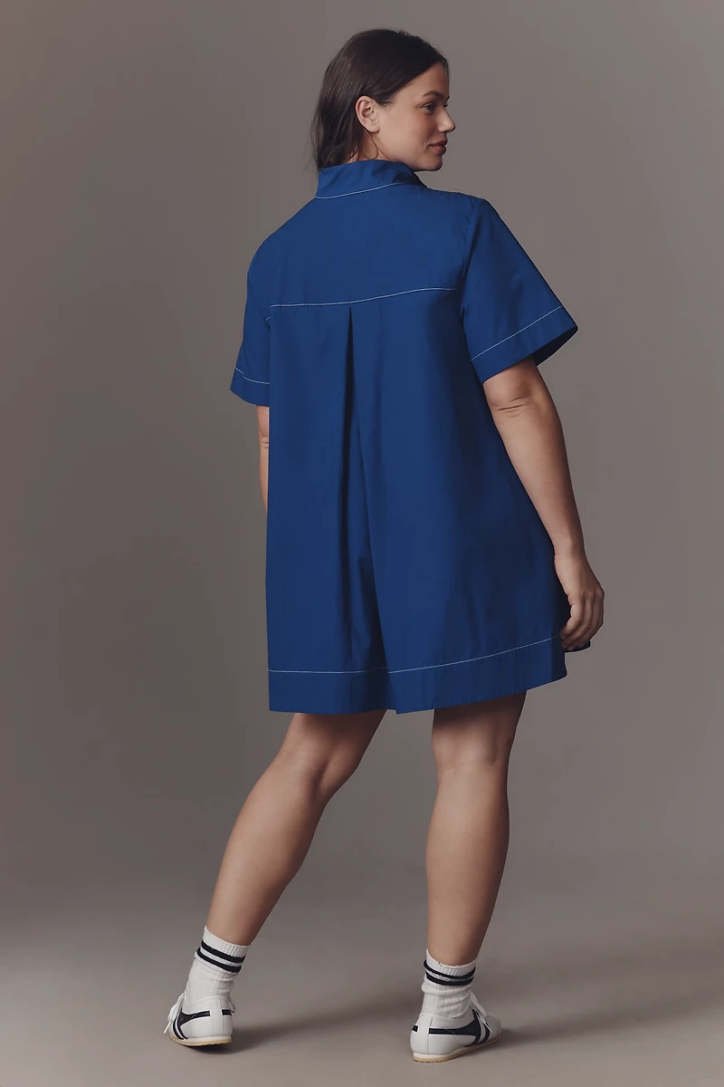 Jeannie Short-Sleeve A-Line Mini Dress by Maeve