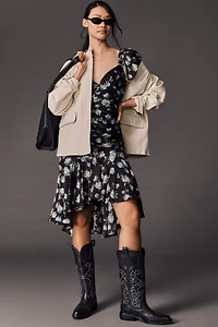 By Anthropologie Sweetheart Ruched Drop-Waist Dress