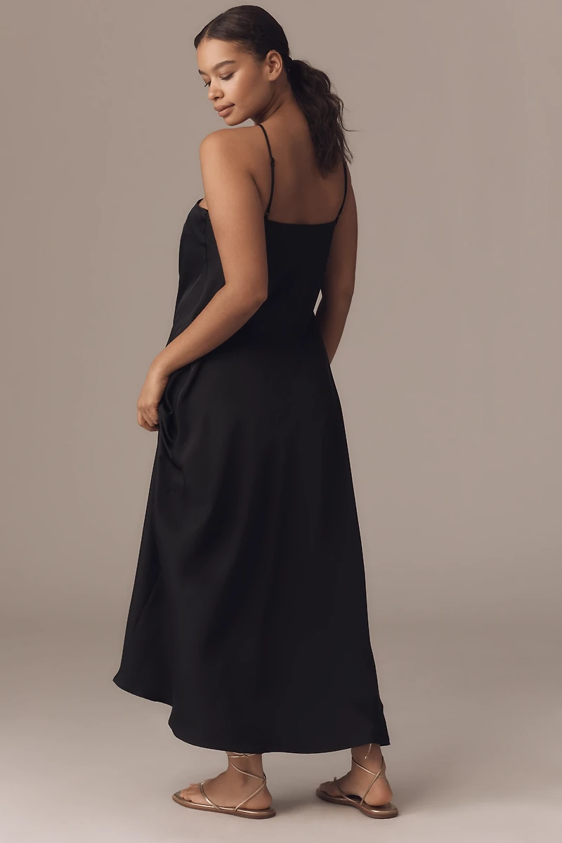 By Anthropologie Halter Slip Midi Dress