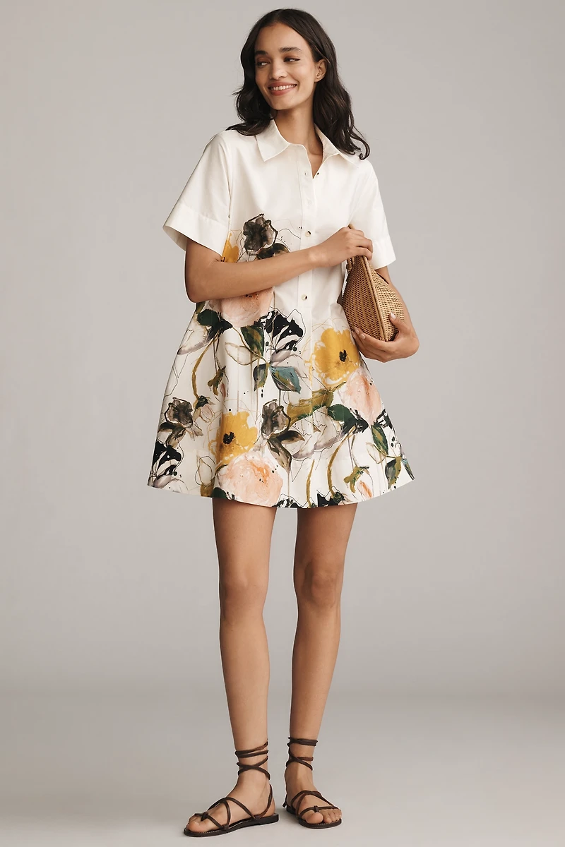 The Pollie Short-Sleeve Swing Tunic Mini Dress: Leigh Viner Edition
