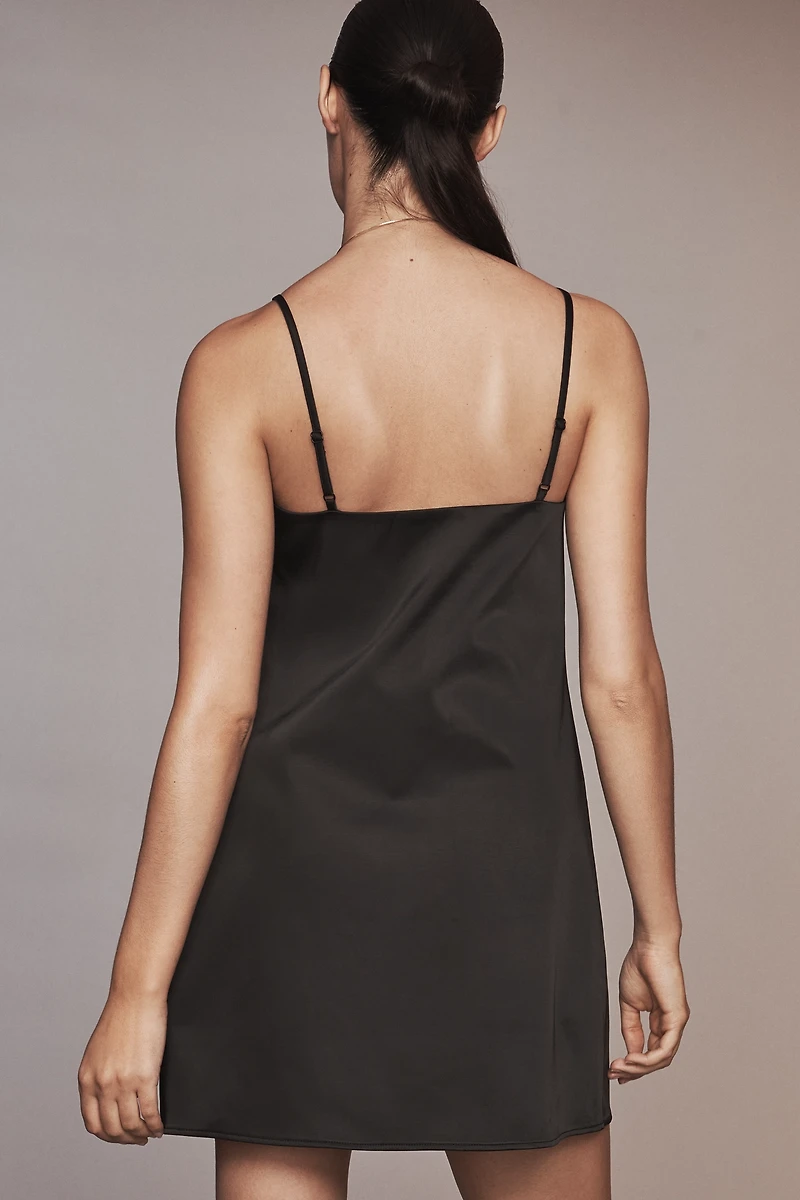 Maeve Sleeveless Bow-Neck Shift Mini Dress