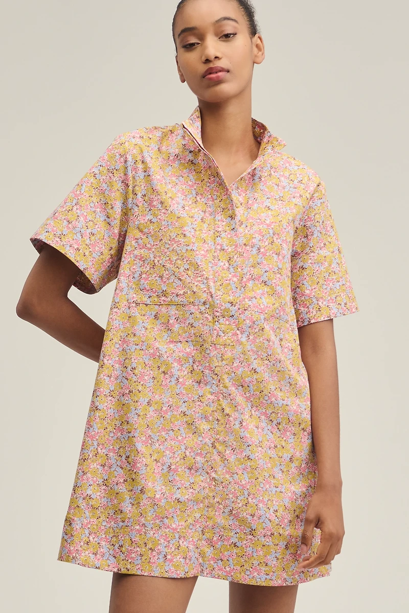 The Jeannie Short-Sleeve A-Line Mini Dress by Maeve