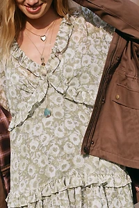 @loverlygrey x Anthropologie Puff-Sleeve Ruffle Mini Dress