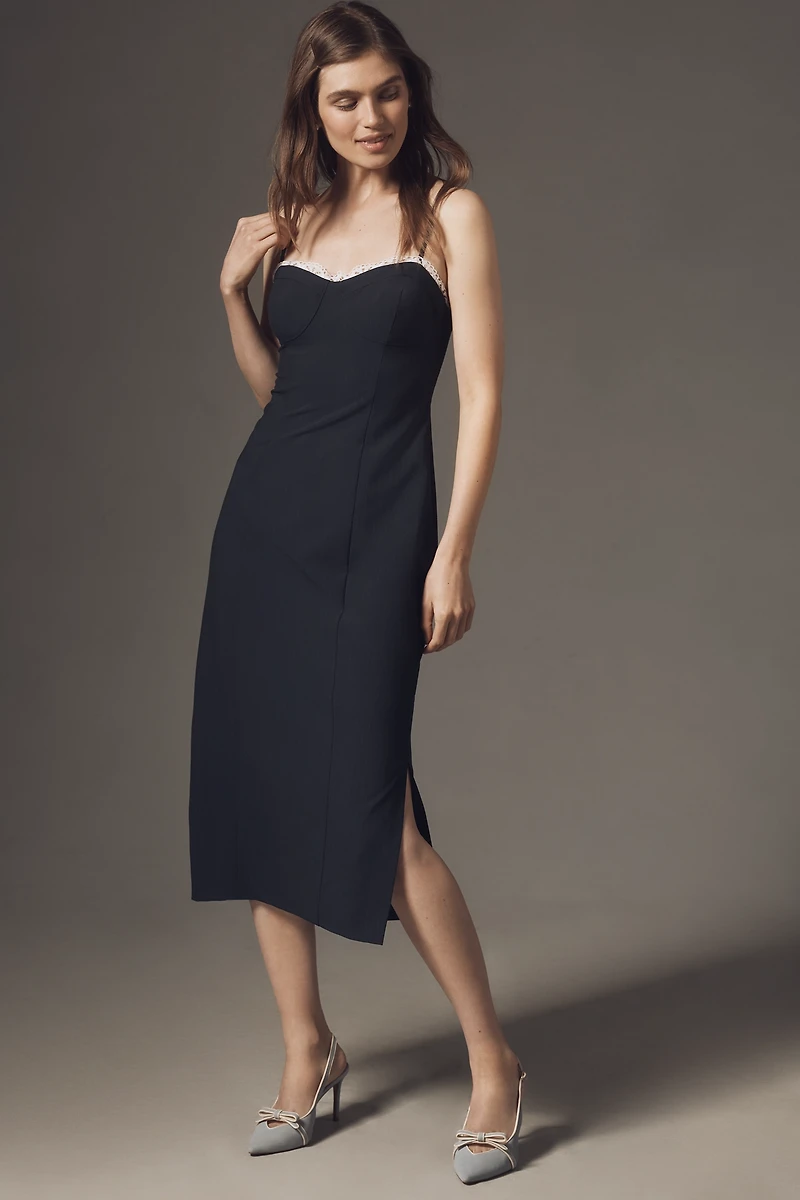 Maeve Sleeveless Lace-Trim Mini Dress