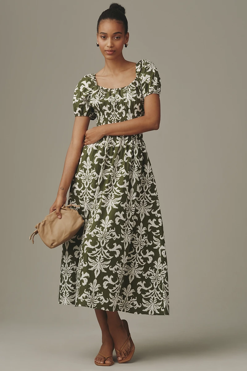 Maeve Puff Sleeve Fit & Flare Dress