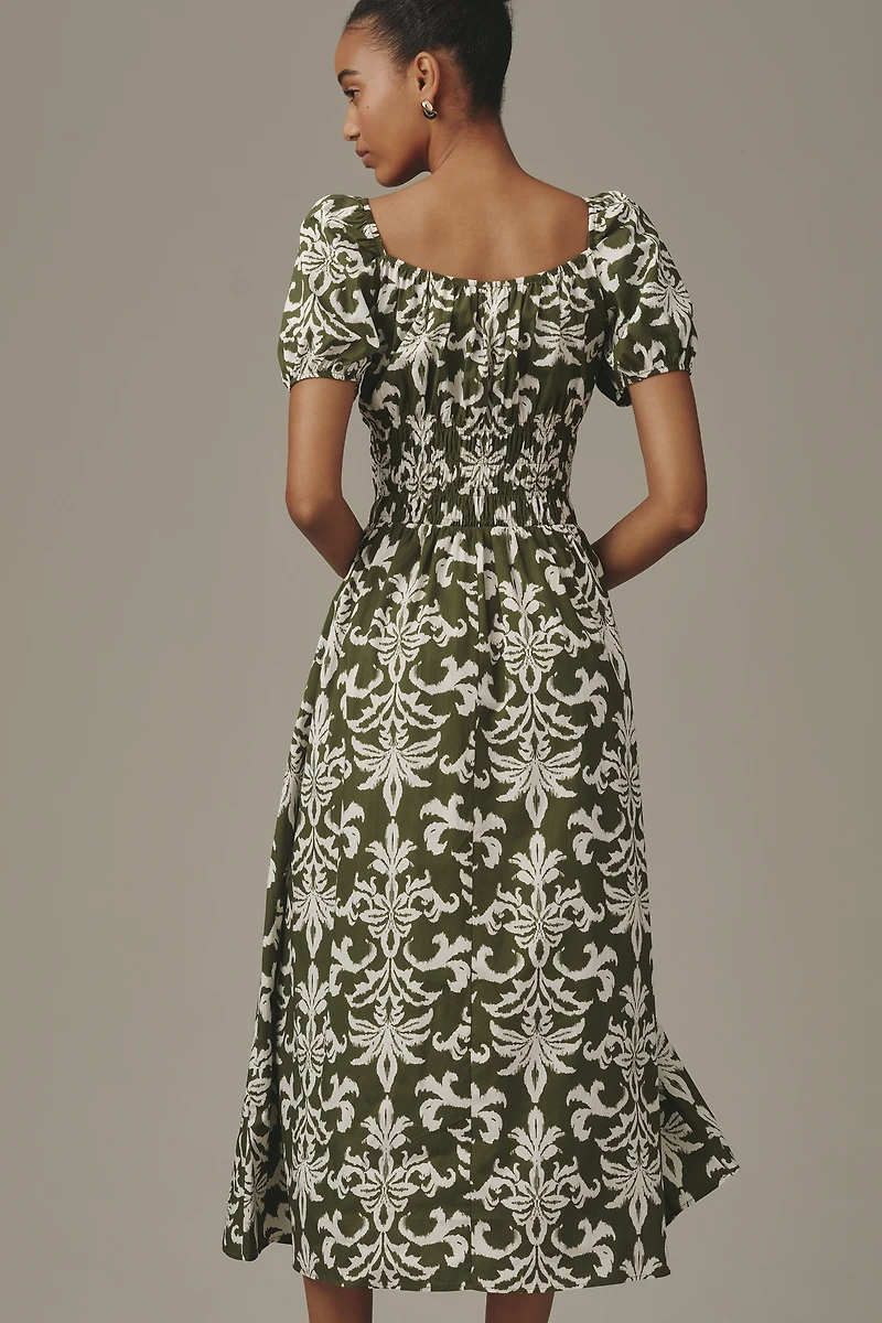 Maeve Puff Sleeve Fit & Flare Dress