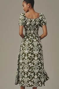 Maeve Puff Sleeve Fit & Flare Dress