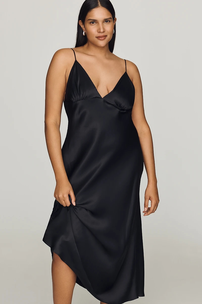 Maeve Clara Scarf-Neck Midi Dress