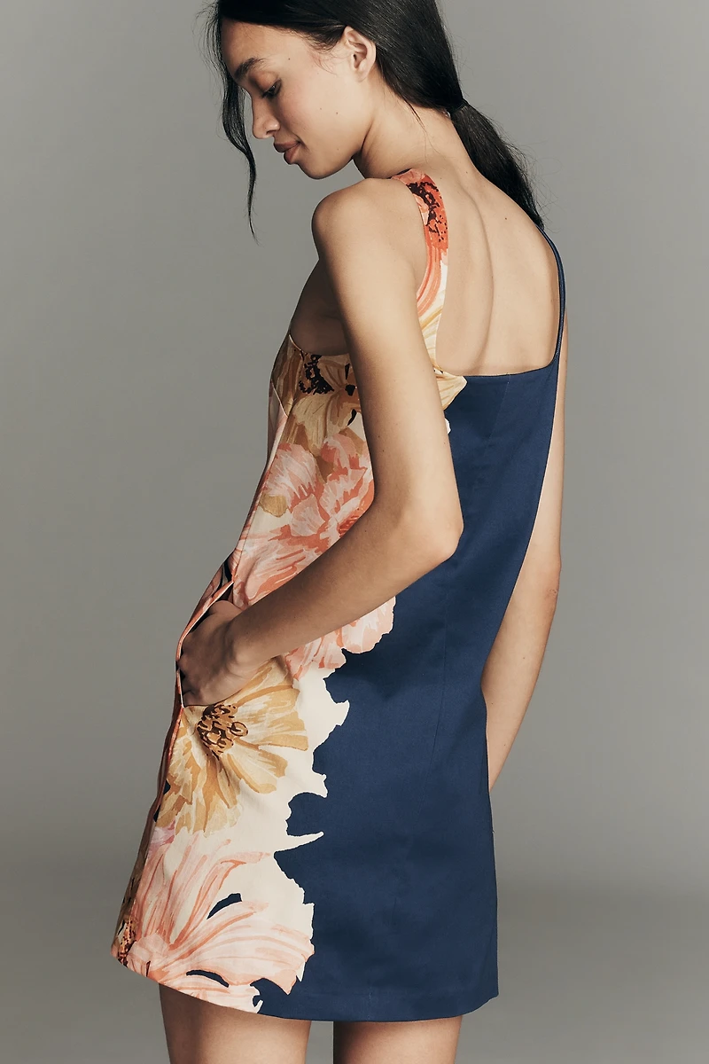 Maeve Square-Neck Printed Mini Dress