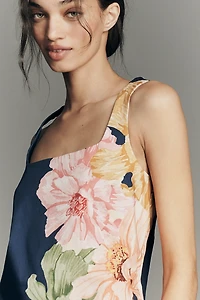 Maeve Square-Neck Printed Mini Dress