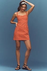 Maeve Sweetheart Polka Dot Mini Dress