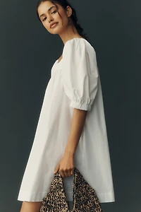 Maeve Cotton Puff-Sleeve Mini Dress
