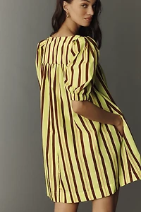 Maeve Cotton Puff-Sleeve Mini Dress