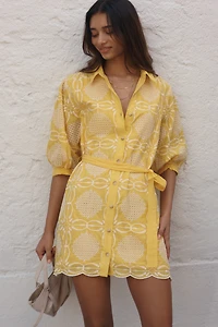 Maeve Mona Deco Belted Mini Dress