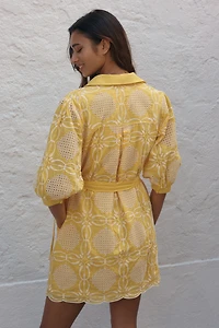 Maeve Mona Deco Belted Mini Dress