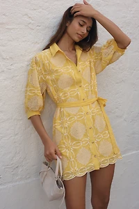 Maeve Mona Deco Belted Mini Dress