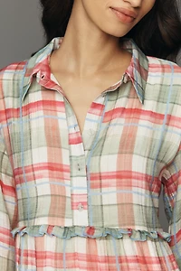 Bettina Tiered Mini Shirt Dress by Maeve
