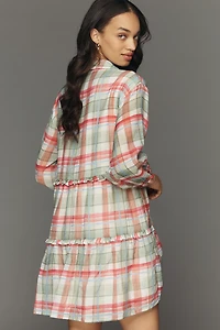 Bettina Tiered Mini Shirt Dress by Maeve