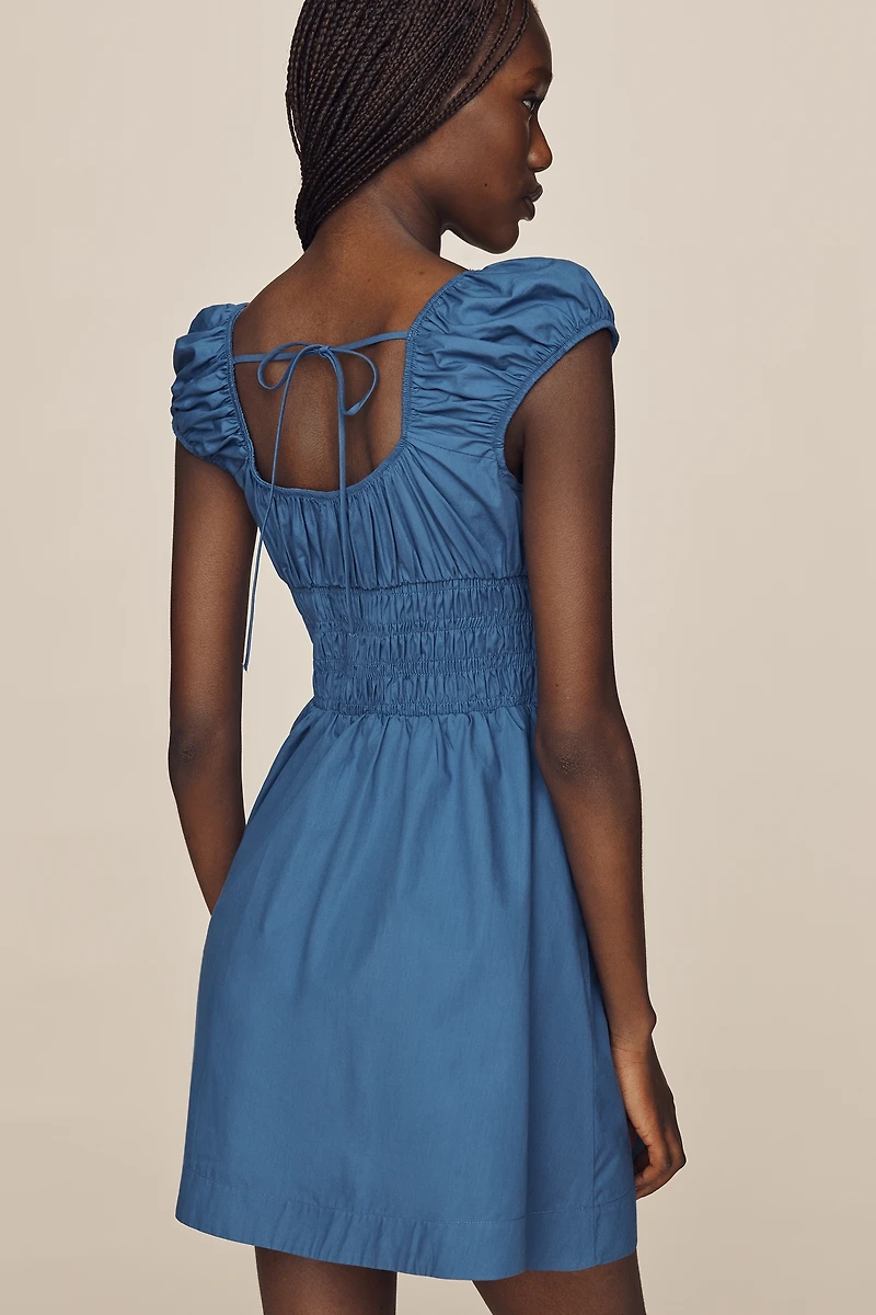 By Anthropologie Cotton Smocked Mini Dress