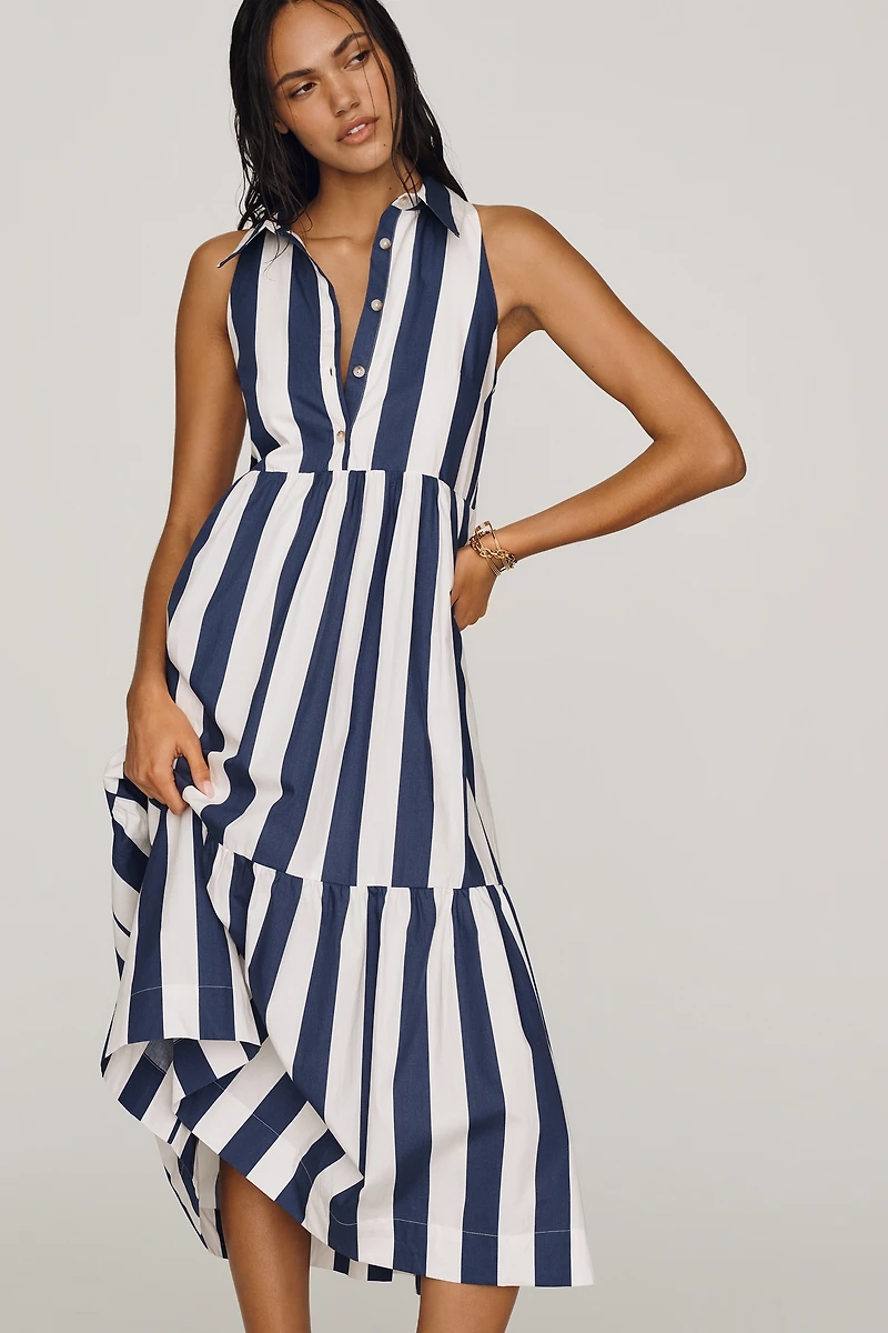 Maeve Bettina Sleeveless Tiered Shirt Dress