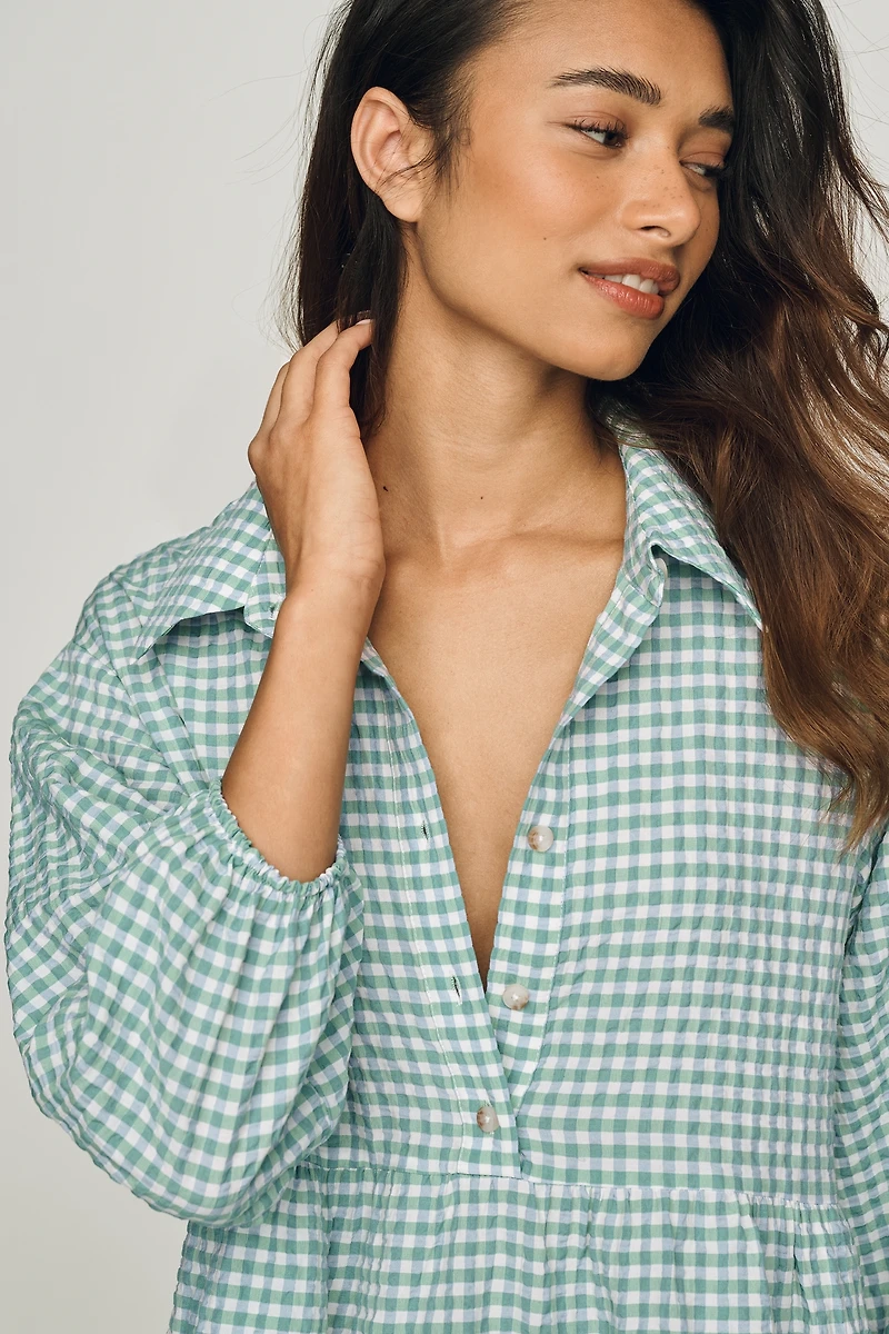 Bettina Mini Tiered Shirt Dress by Maeve