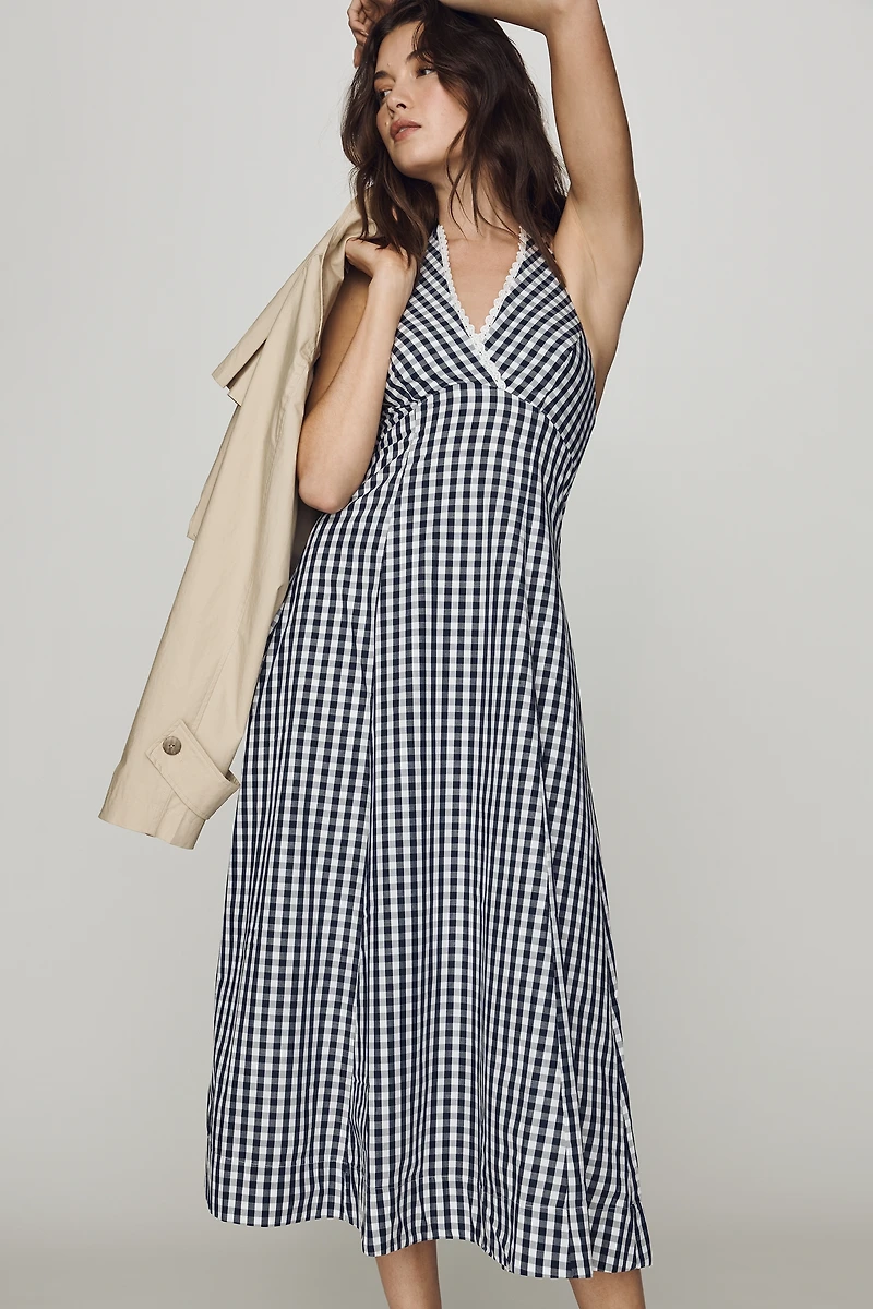 Maeve Cotton Halter Midi Dress