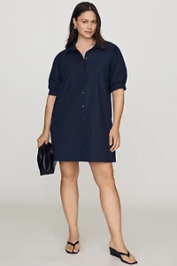 Maeve Cotton Puff-Sleeve Shirtdress